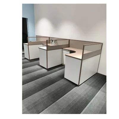 Greenfield Workplace Modern Modular 4-Person Staff Workstation Office Desk Partitions Flexible Layout for Commercial Office Use