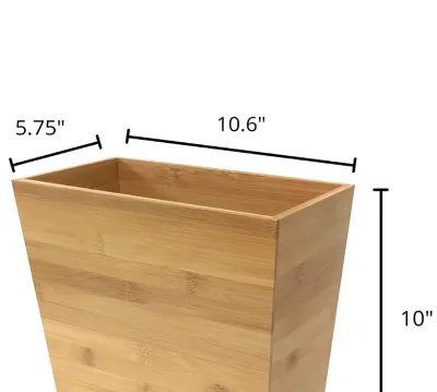 OEM Bamboo Waste Basket Great Office Trash Cans Bamboo Bathroom Trash Can Small Wastebasket Bamboo Decor