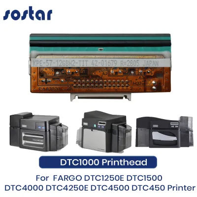Original Printhead DTC1000 Fit for FARGO DTC1250e DTC1500 DTC4000 DTC4250e DTC4500 DTC450 Card Printer Print Head