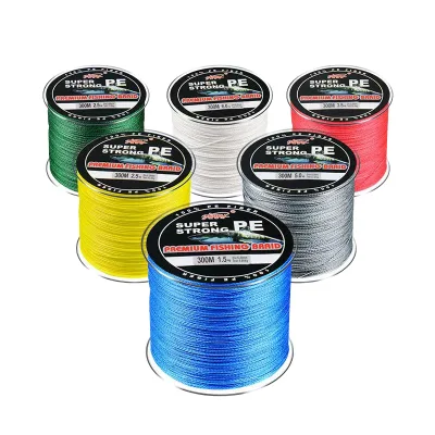 Custom Wholesale Floating Braided PE 300m Fishing Line-4-Strand for Eco-Friendly High Strength for Micro River/Lake/Sea