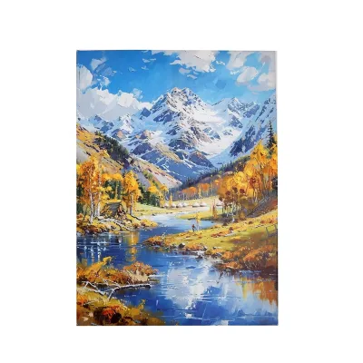 BYB Eco-Friendly Digital Printed Modern Scenery Polyester Home Decorative Decor Canvas Painting with Wood Frame