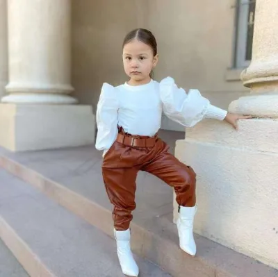Fashion 2-6T Toddler Infants Spring Long Sleeve Kids Girls Fashional 2pcs Clothing Sets