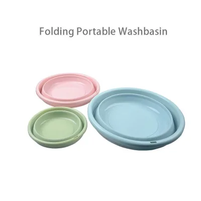 Foldable Washbasin Outdoor Travel Portable Foldable Birdbath Household Folding Basin