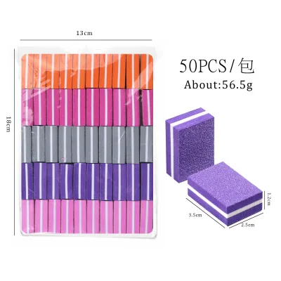 Factory Wholesale Price Private Label Colorful 100/180 Mini Nail Buffer Polishing Sponge Double Side Nail File for Nail Salon