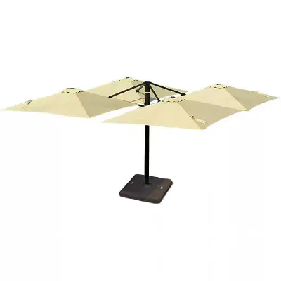 Outdoor Sunshade Umbrella Courtyard Garden Roman Umbrella LED Bracket Villa Swimming Pool Double Ended Sun Umbrella