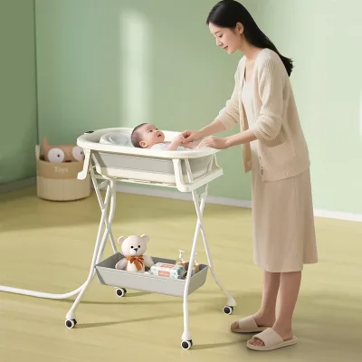 Baby Bath Holder with Temperature Wheels Grey Soft 2026 Baby Changing Table