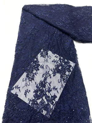 High Quality French Lace with Bead for Wedding Dress Fabric