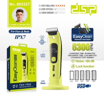 DSP Multi-functional Electric Hair Trimmer Shaver, 5800RPM Load Speed  Complete Accessories for Home Travel Personal Grooming