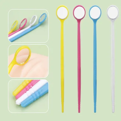 IRISMANLI Wholesale Portable Fancy Eyelash Extension Inspection Mirrors Tool Plastic Mini Eyelash Mirror With Handle