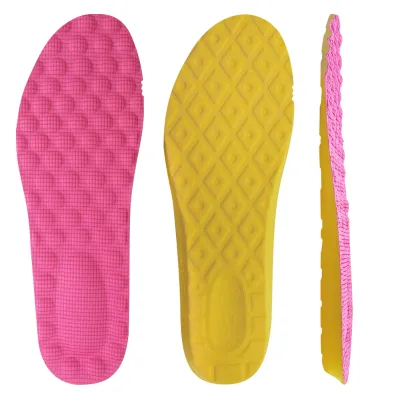 IDEASTEP Yellow Color Cushion Foot Bed Insoles Ventilate Custom for Shoes Mixer Active Soft Material Free Latex