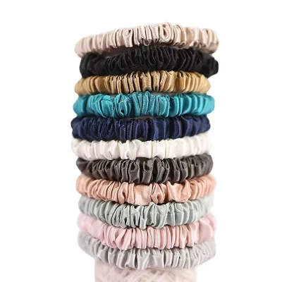 PL Fashion Scrunchies Silk  Silk Scrunchies 1cm  Small Silk Scrunchie for Women