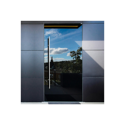 Fireproof Security Exterior Residence Mirror Stainless Steel Single Swing Front Door