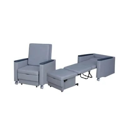 EU-AC506 Hospital Medical Accompany Chair Patient Attendant Folding Nursing Chair Cum Bed
