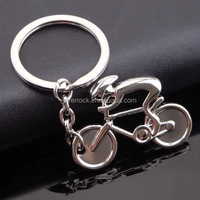 Creative Alloy Metal Keyfob Bicycle Keychain Keyring Key Chain Ring for Men