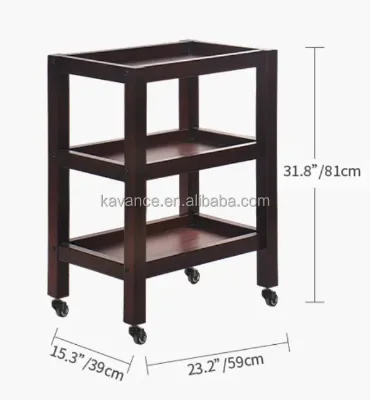 Salon Furniture High Quality High Gloss Black Hair Stylist Trolley Pedicure Trolley Manicure Pedicure Trolley