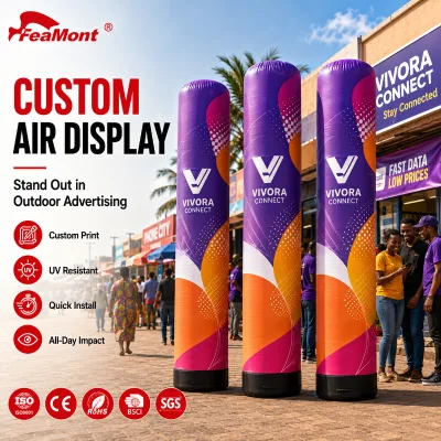FEAMONT Inflatable Banner Stand with Durable Weatherproof Fabric for Indoor and Outdoor Business Advertising Use