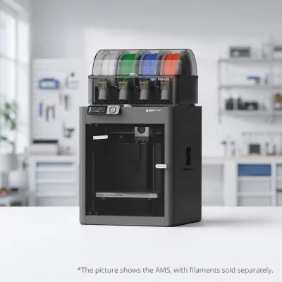 Bambu Lab P1S 3D Printer 256x256x256mm Enclosed CoreXY 500mm/s High Speed 16 Color Multi Material with AMS Support FDM