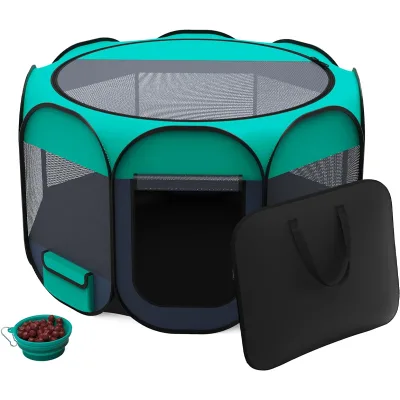 Hot Selling Foldable Pet Octagonal Cage Breathable Transport Waterproof Oxford Cloth Dog Cat Delivery Room