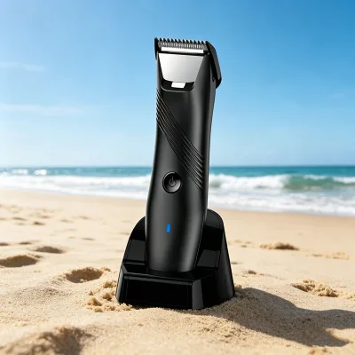 Noise Suppressed Body Trimmer with Digital Display Type-c Rapid Charging Base Powerful Shaver 6800RPM 500mAh Body Tiding Tool