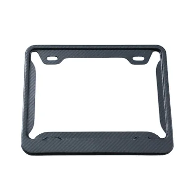 License Plate Frame Carbon Fiber Stainless Steel Blank Motorcycle License Plate Frame