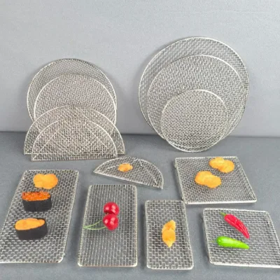 Netting Stove Box 304 Stainless Steel Wire Mesh Oven Tray BBQ Grill Wire Mesh Cake Cooling Rack for Drying Fruits and Vegetable