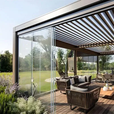 Modern Design Outdoor Aluminium Glass Sunroom Garden Veranda Sun Room Solarium Free Standing Sun Room