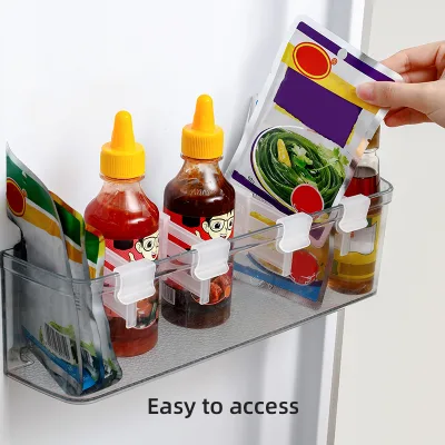 Plastic Transparent Separable Food Storage Box Refrigerator Food Container Supplies Kitchen Storage With 2 Clapboards