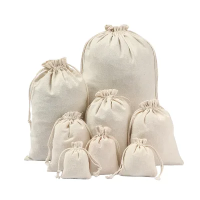Wholesale OEM Customized Cotton Hemp Makeup Bag Customized Cosmetic Pouch Eco Cotton Linen Makeup Bag