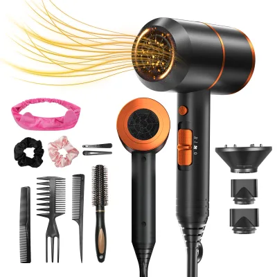 Wholesale 12pcs Hair Blow Dryer Lightweight Electric3 Heat Settings Hair Dryer Set With 12 Accessories