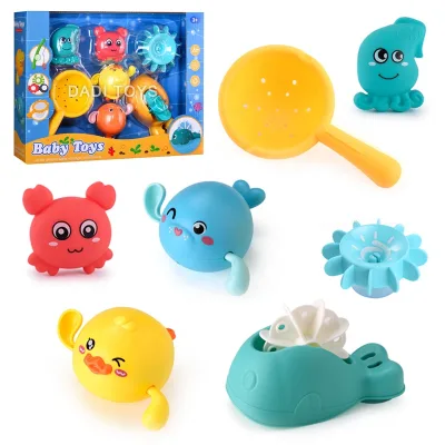 Best Selling Kids Plastic Fishing Game Toy Silicon Bath Toy Animal