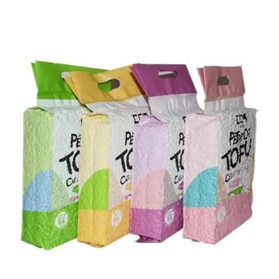 Plastic Bag Pack Colorful Granules Dust-free Flushable Toilet for Cats Cleaning Supplies 6 Liters 2.5kg Cats Litter Baby Powder