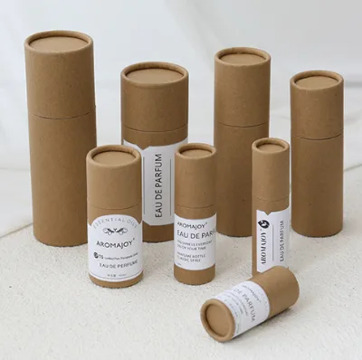 Custom Kraft Paper 10ml 30ml Serum Bottle Packaging Boxes for Essential Oil & Cosmetic Use Recycled Materials