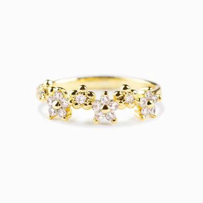 European and American Ins Hot Selling Ring Women's Ring Flower Ring Sweet Wind Daily Wear Style