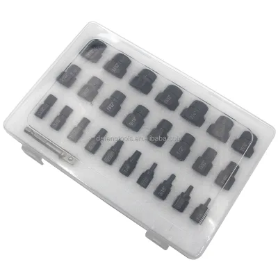 26-piece British System Broken Head Screw Extractor Multispline Screw Slide Thread Broken Screw Removal Tool
