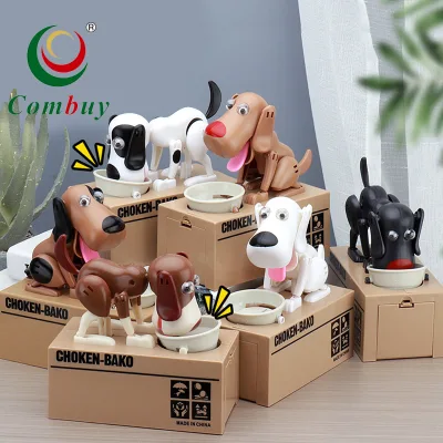 Dogs Automatic Eating Coin Strange Animals Piggy Bank Toy