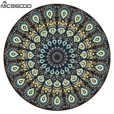 Eco-friendly Women's Round Circle Meditation Yoga Mat for Pilates Practice