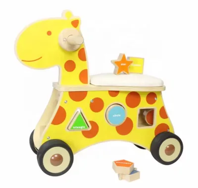 Eibele Kids Furniture Wholesale Attractive Child Rocking Animal Shape Wooden Ride on Toys for Daycare Kindergarten