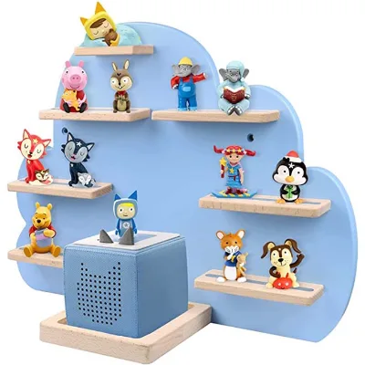Cloud Shape Wooden Magnetic Shelf for Tonie Box Regal Model Kids Wall Mount