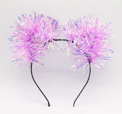 Cool LED Headband with Light-Up Tinsel Flashing Hairband for Concert Halloween Christmas Parties Party Favors Supply