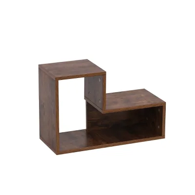 Home Furnishing Factory Stock Expandable Wood Desktop Bookshelf Desktop Organizer Office Storage Rack Wood Display Shelf