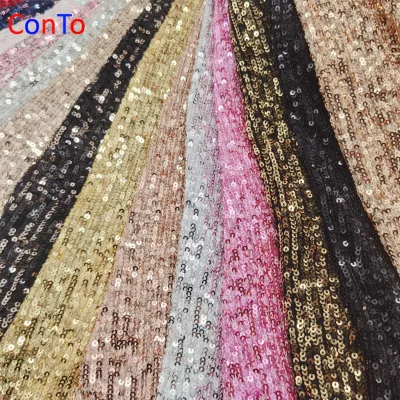 Hot Sell African Lace Royal Blue Multi Color Sequin Fabric