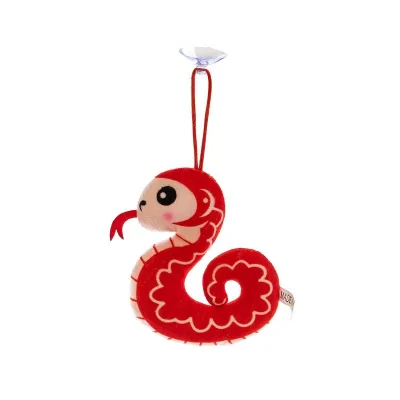HY198 2025 Year of the Snake Mascot Plush Toy Pendant Prank Snake Plush Keychain