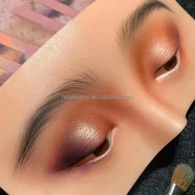 Simulated Face Makeup Silicone Makeup Board Reusable Eyebrow Eye Makeup Board Practice