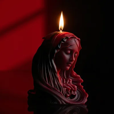 DIY scented candle, three-dimensional religious candle figure silicone mold