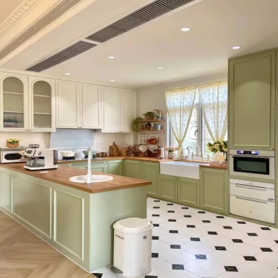 Factory High End Customized Modern Cabinets Whole Kitchen Cabinet Set EMF Environmentally Friendly Grade for Home