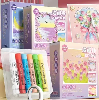 Eco Friendly Waterproof Kids Mini Oil Painting Stick Set Wooden Desktop Easel with Canvas Complete Art Kit for Beginner