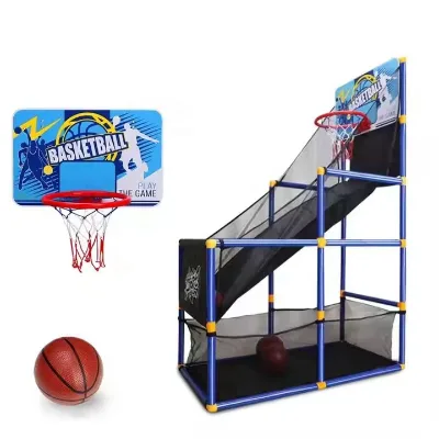 Large Indoor/Outdoor Sports Basketball Shooting Machine Kids' Fun Practice Equipment Toys Stand Made of Durable Plastic