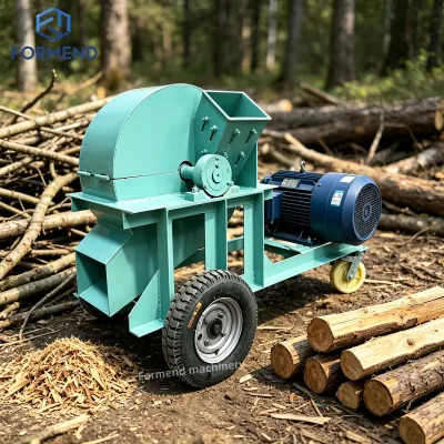 Sawdust Pulverizer Wood Crushing Equipment Producing Multiple Kinds of Wood Chips & Sawdust