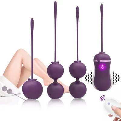 Aite Vagina Ball Exerciser to Strengthen and Tone Pelvic Floor Muscles Set of 4 Ben Wa Balls Trainer for Women