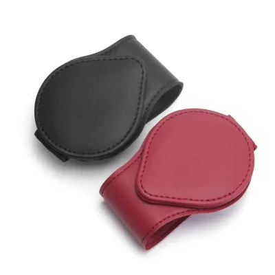 Universal Car Sunglasses Holder Leather Sunglasses Hanger Glasses Mount Ticket Clip Car Eyelasse Stand